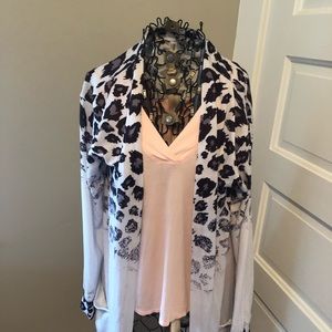 Animal print cardigan. Worn 1 time. Size small.